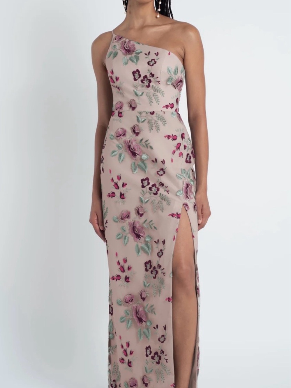Jenny Yoo Bristol Enchanted Floral Embroidery in Vintage Iris